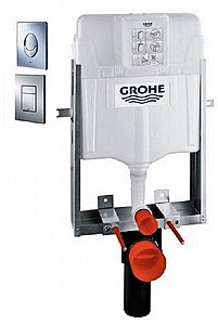 ניאגרה סמויה 9 ס"מ לקיר בלוקים גרואה GROHE  ניאגרה סמויה 9 ס"מ לקיר בלוקים גרואה GROHE